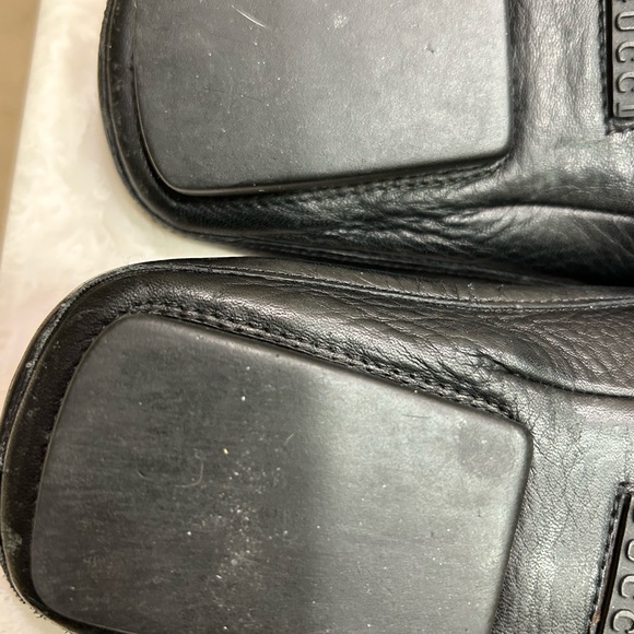 Gucci Leather Slippers / Slides, black, buckle detail, 110104, Size 8 - Picture 13 of 14